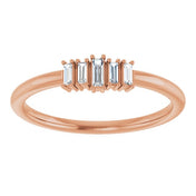 14K Rose 1/8 CTW Diamond Stackable Ring