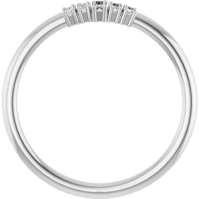 Platinum 1/8 CTW Diamond Stackable Ring