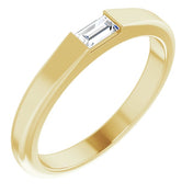 14K Yellow 1/10 CT Natural Diamond Stackable Ring