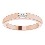 14K Rose 1/10 CT Natural Diamond Stackable Ring
