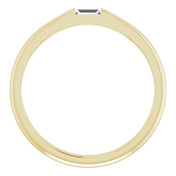 14K Yellow 1/10 CT Natural Diamond Stackable Ring