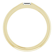 14K Yellow 1/10 CT Natural Diamond Stackable Ring