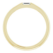 14K Yellow 1/10 CT Natural Diamond Stackable Ring