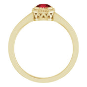 14K Yellow Natural Garnet Ring