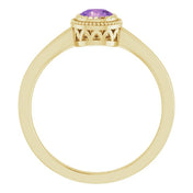 14K Yellow Natural Amethyst Ring
