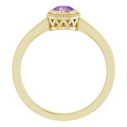14K Yellow Natural Amethyst Ring