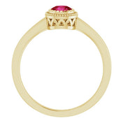 14K Yellow Natural Ruby Ring