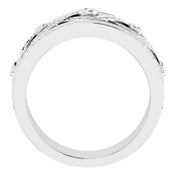 14K White 5/8 CTW Natural Diamond Openwork Infinity-Inspired Band