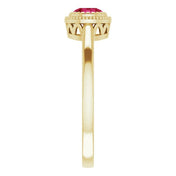 14K Yellow Natural Ruby Ring