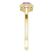 14K Yellow Natural Amethyst Ring