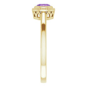 14K Yellow Natural Amethyst Ring