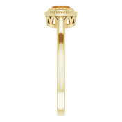 14K Yellow Natural Citrine Ring