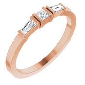 14K Rose 1/5 CTW Natural Diamond Stackable Ring