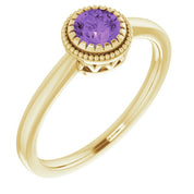 14K Yellow Natural Amethyst Ring