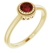 14K Yellow Natural Garnet Ring