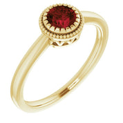 14K Yellow Natural Garnet Ring
