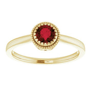 14K Yellow Natural Garnet Ring