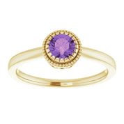 14K Yellow Natural Amethyst Ring