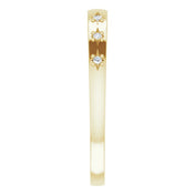 14K Yellow 1/8 CTW Natural Diamond Stackable Ring