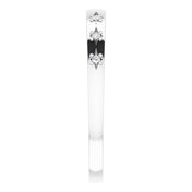 14K White 1/8 CTW Natural Diamond Stackable Ring
