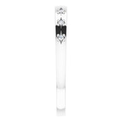 14K White 1/8 CTW Natural Diamond Stackable Ring