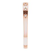 14K Rose 1/8 CTW Natural Diamond Stackable Ring