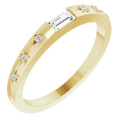 14K Yellow 1/8 CTW Natural Diamond Stackable Ring