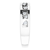 14K White 1/5 CTW Natural Diamond Stackable Ring