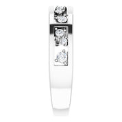 14K White 1/5 CTW Natural Diamond Stackable Ring