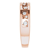 14K Rose 1/5 CTW Natural Diamond Stackable Ring