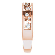 14K Rose 1/5 CTW Natural Diamond Stackable Ring