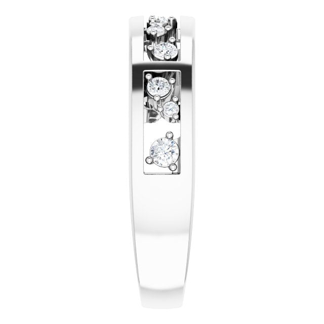 Sterling Silver 1/5 CTW Natural Diamond Stackable Ring
