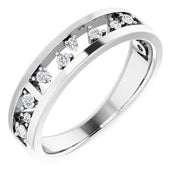 14K White 1/5 CTW Natural Diamond Stackable Ring