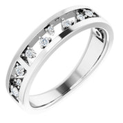 14K White 1/5 CTW Natural Diamond Stackable Ring