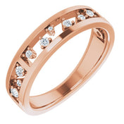 14K Rose 1/5 CTW Natural Diamond Stackable Ring