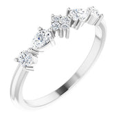 Platinum 1/3 CTW Natural Diamond Stackable Ring