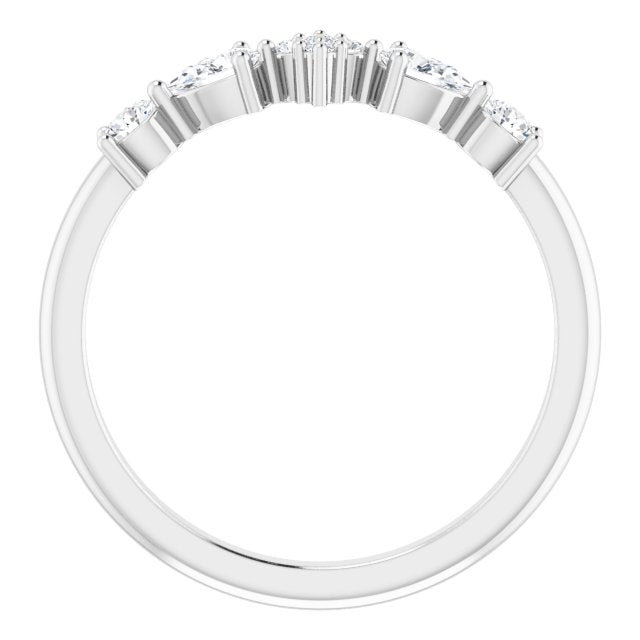 Platinum 1/3 CTW Natural Diamond Stackable Ring