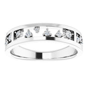Platinum 1/5 CTW Natural Diamond Stackable Ring