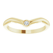 14K Yellow .03 CT Natural Diamond Stackable