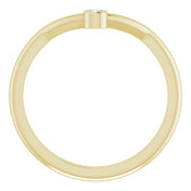 14K Yellow .03 CT Natural Diamond Stackable