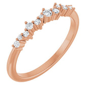 14K Rose 1/8 CTW Natural Diamond Stackable Ring