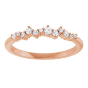 14K Rose 1/8 CTW Natural Diamond Stackable Ring