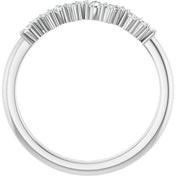 Platinum 1/8 CTW Natural Diamond Stackable Ring