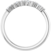 Platinum 1/8 CTW Natural Diamond Stackable Ring