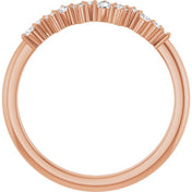 14K Rose 1/8 CTW Natural Diamond Stackable Ring