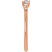 14K Rose 1/8 CTW Natural Diamond Stackable Ring