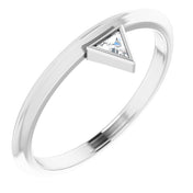 Sterling Silver .06 CT Natural Diamond Stackable Ring