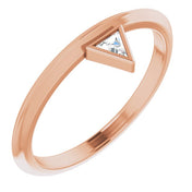14K Rose .06 CT Natural Diamond Stackable Ring