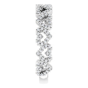 Platinum 1/3 CTW Natural Diamond Stackable Heart Ring