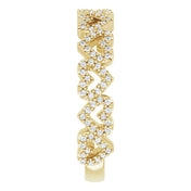 14K Yellow 1/3 CTW Natural Diamond Stackable Heart Ring